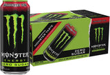 Monster Energy Zero Sugar Strawberry Shot, Green, Original, Free Energy Drink, 16 Ounce Can (Pack of 15)