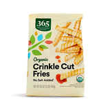 365 by Whole Foods Market, Organic Crinkle Cut French Fries No Salt Added, 16 oz, Frozen