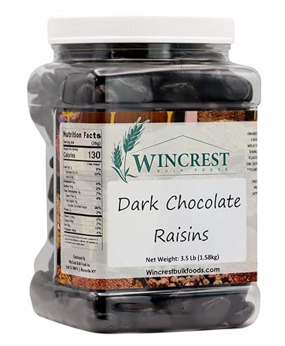 WinCrest Dark Chocolate Covered Raisins (3.5 Lb Tub)