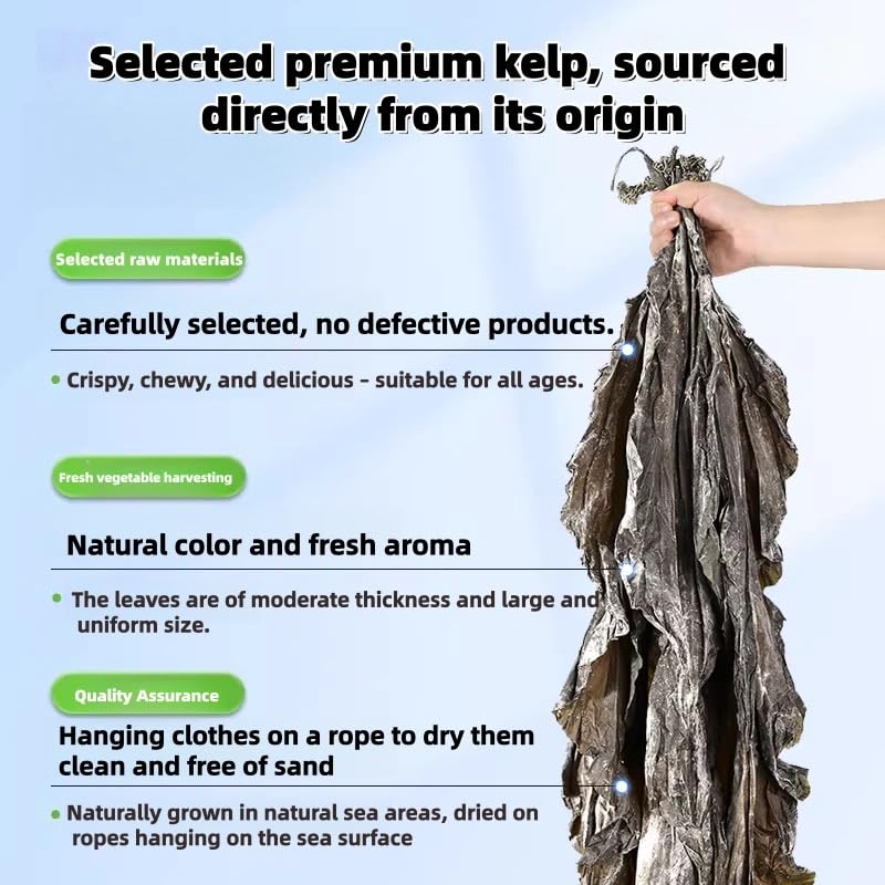 High quality selected dried seaweed slices, fully cut and stewed in thick soup, cold mixed, hot pot, and various ways of consumption. 120 grams (4.23