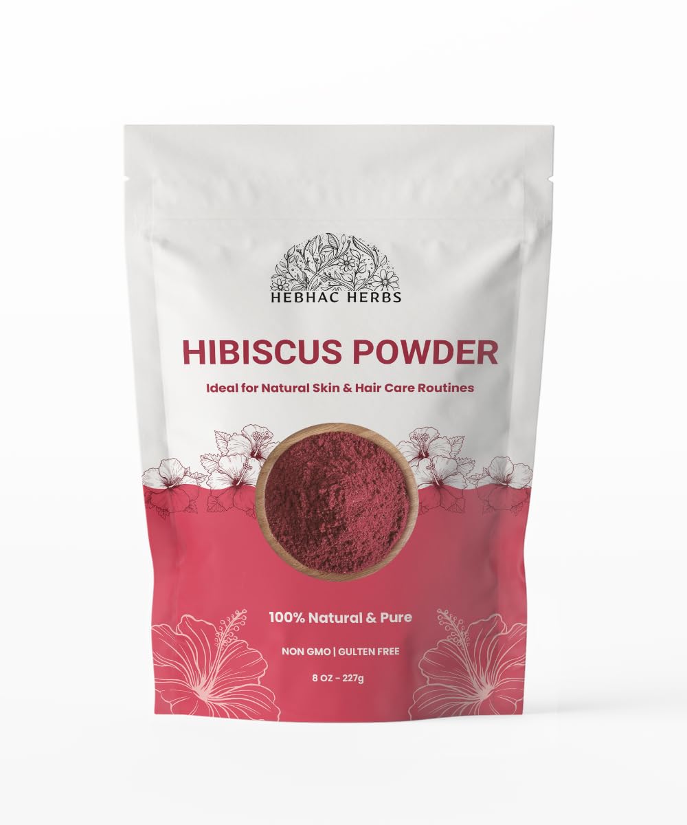 Hibiscus Powder for Skin 227g | Hibiscus Powder for face (8 oz) | 100% Pure Raw Hibiscus Powders for Hair, Skin & Tea | Vegan, Non GMO, Gluten
