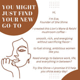 Mushroom Coffee SHE SHINE with Lion’s Mane & Reishi - Organic Superfood Coffee for Energy & Focus - Nootropic Blend for Balanced Wellness - 8 oz Bag