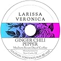 Ginger Chili Pepper Medium Roast Decaf Coffee (Single Serve K-Cup Pods) (Gourmet, Naturally Flavored, Whole Coffee Beans) (12 pods, ZIN: 578473)