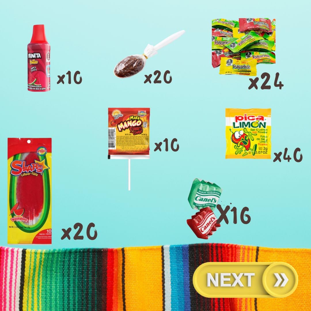 5 Pounds Box, 200+ Mexican Candy Variety Pack - Bulk Mexican Candy - Great For Pinata, Office, & Gifting by MA LIT CANDY