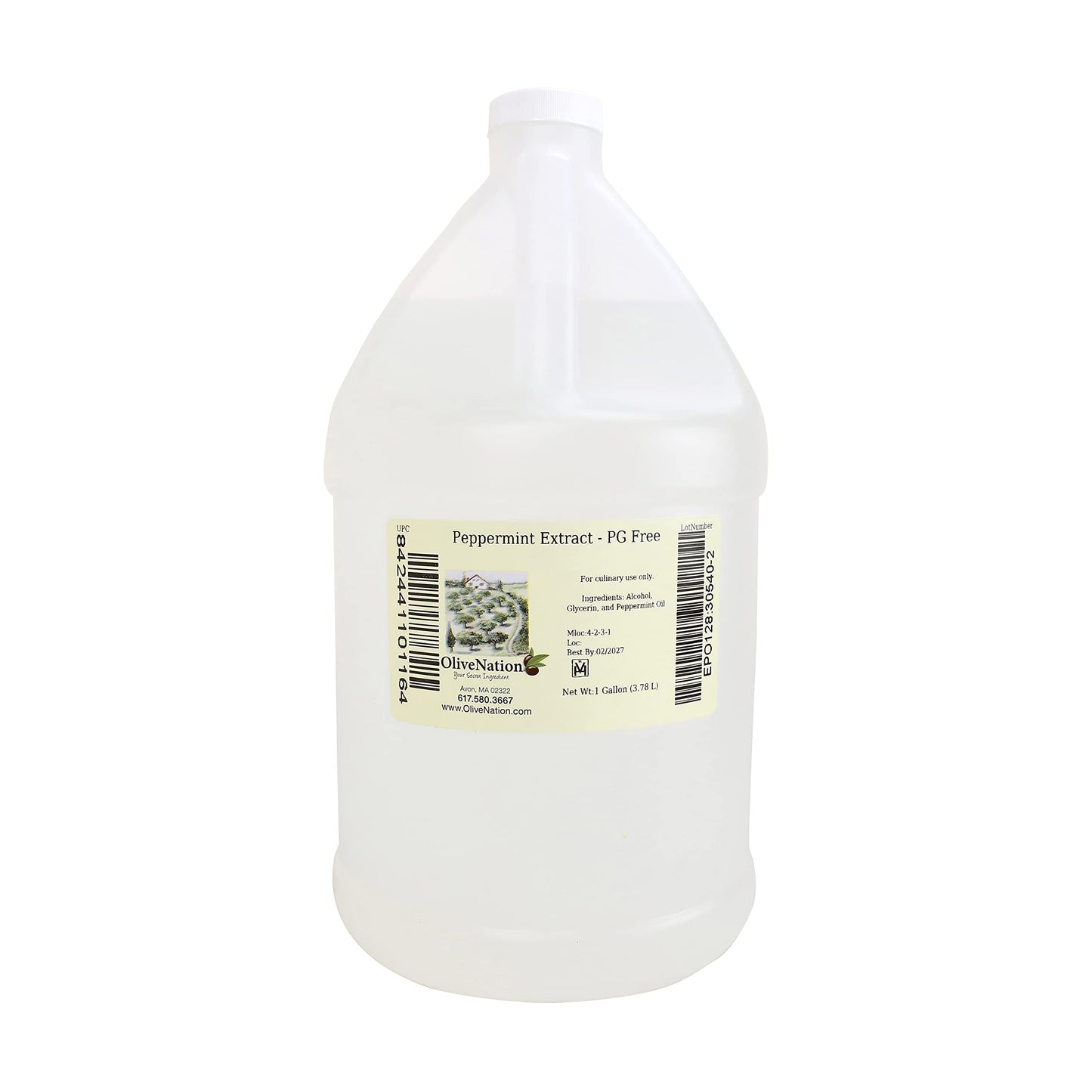 Peppermint Oil Extract - Beverages - Fillings - Frosting - Water Soluble - Non-GMO - Gluten Free - Kosher - Vegan - 32 ounces