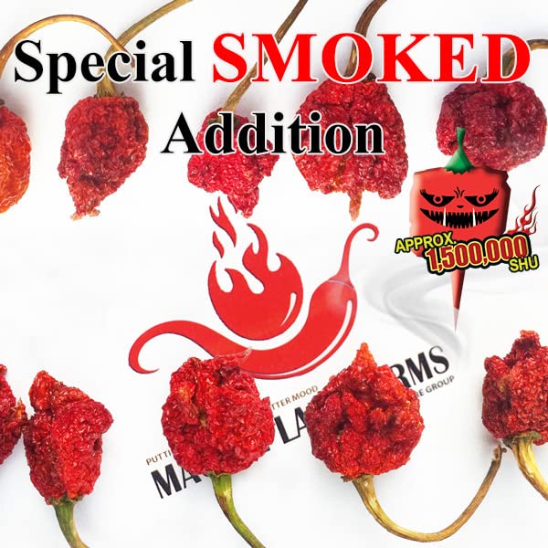 Extremely Hot Chipotle Smoked Carolina Reaper Pepper Mash by Magic Plant- 1.4M - 2.2M SHUs - Deep Smokey Heat - Hints of Fruity Flavor - Add to any