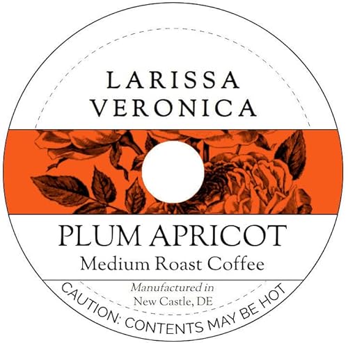 Plum Apricot Medium Roast Coffee (Single Serve K-Cup Pods) (Gourmet, Naturally Flavored, Whole Coffee Beans) (12 pods, ZIN: 574184)