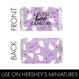 Distinctivs Purple A Little Boo is Almost Due Girl Baby Shower Favors Wrappers for Halloween Baby Shower, 42 Count