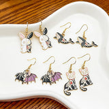 1 pair Rabbit, bat, cat, shark animal earrings (bat earrings)