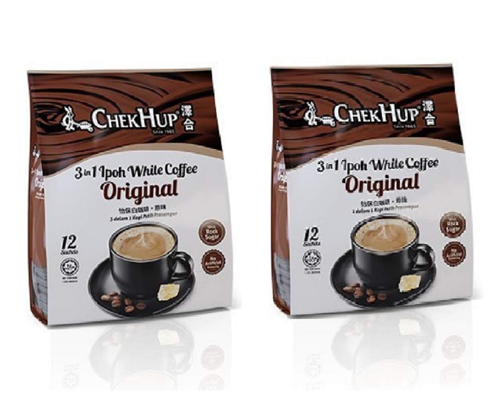 2 Packs Chek Hup 3 in 1 Ipoh White Coffee - Original Imported from Malaysia ( 2x12 sachets )