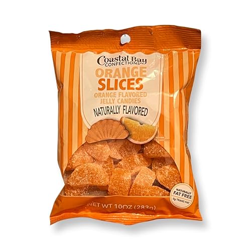 Orange Flavored Jelly Candies by Coastal Bay - 10 Oz - Approx. 20 Large Orange Slices