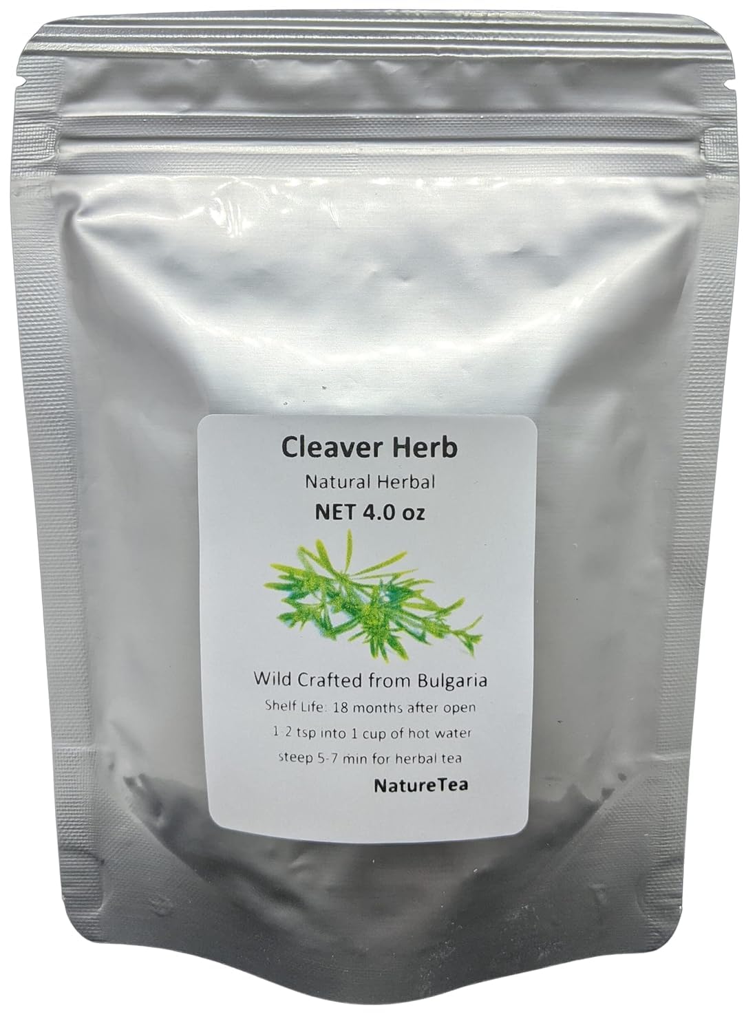 Cleavers herb - Galium aparine Dried Leaf C/S from 100% Nature (4 oz)