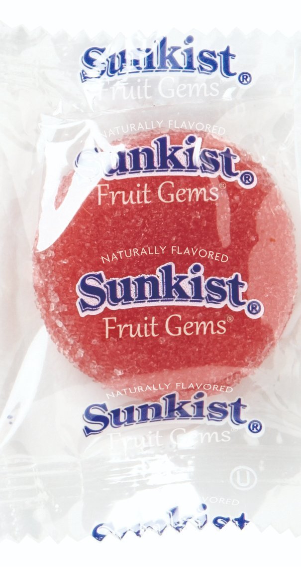 Sunkist Fruit Gems Soft Candy, Assorted Natural Flavors, 10.5-oz, 6 Pack