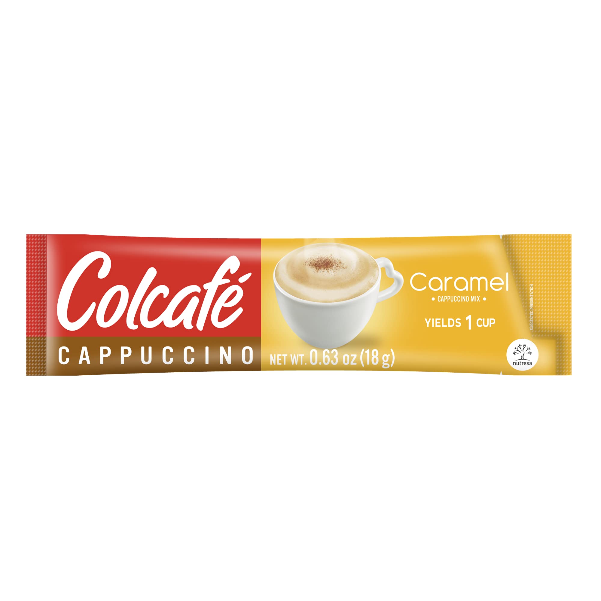 Colcafé Caramel Cappuccino Instant Mix | Convenient & Portable Packs | 100% Colombian Coffee | Make Hot or Cold | 6 Count (Pack of 2)