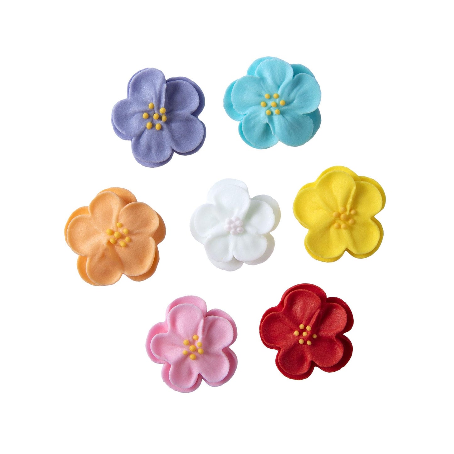 O'Creme Pansy Royal Icing Sugar Flower 1 Inch - for Cake Decorating - Decorations for Cakes, Cupcake Toppers - Birthday, Wedding, Valentines, Baby