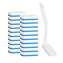 Magic Sponge Eraser Brush with Handle - 20 Pack Replacement Pads, Easy Swap Hook & Loop Fastener, Cleaning Tool for Kitchen, Bathroom, Tile, Sink