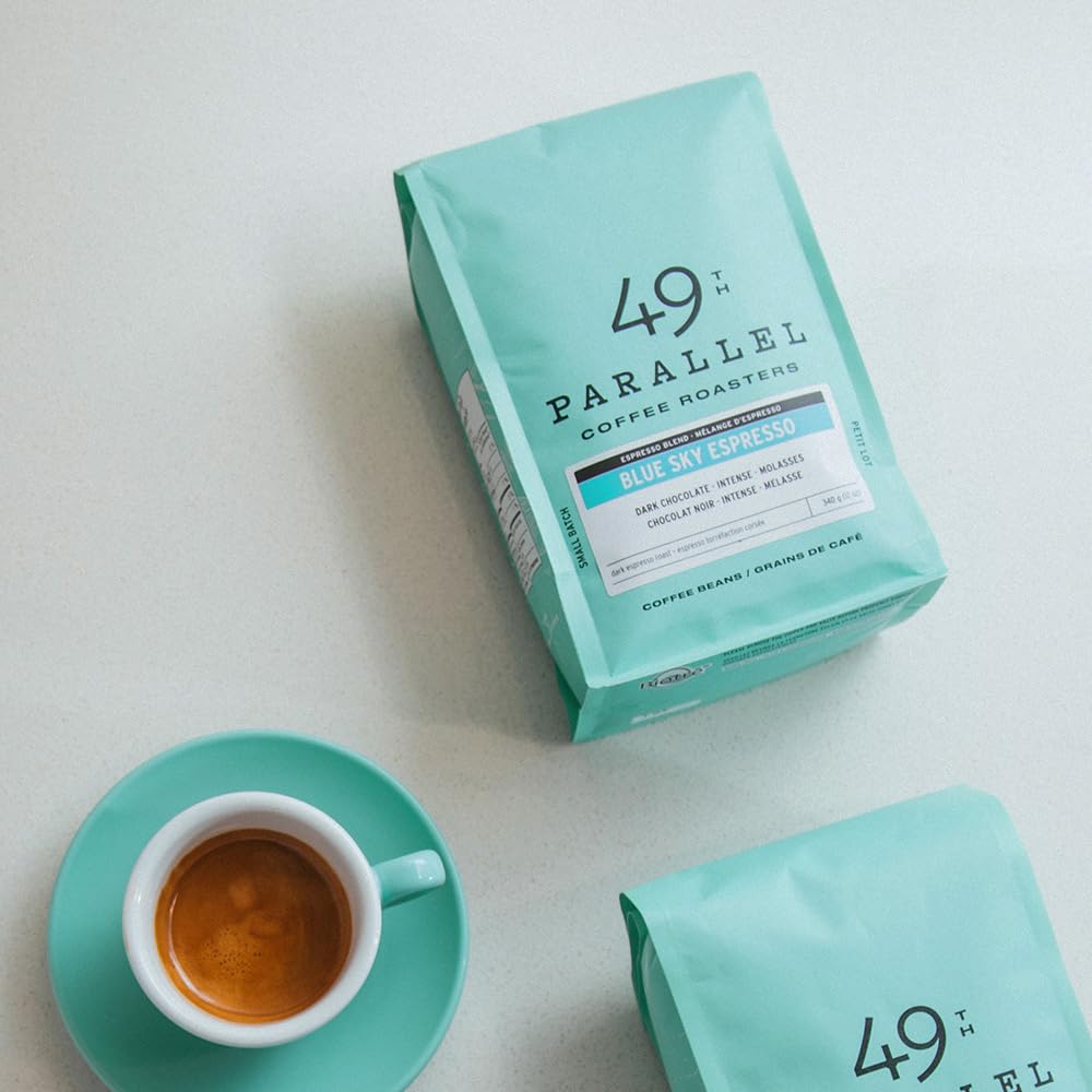 49th Parallel Coffee Roasters - Roasted Coffee Beans (Blue Sky Espresso, 12 ounce)