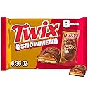 TWIX Caramel Cookie Snowmen Christmas Chocolate Candy Bars, 6 Ct Pack