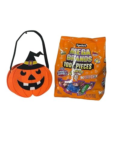 Halloween Candy Treats, Kid's Snacks for Trick or Treating, School Parties plus a B BBO Halloween souvenir pouch! (Mega Brands and a Halloween