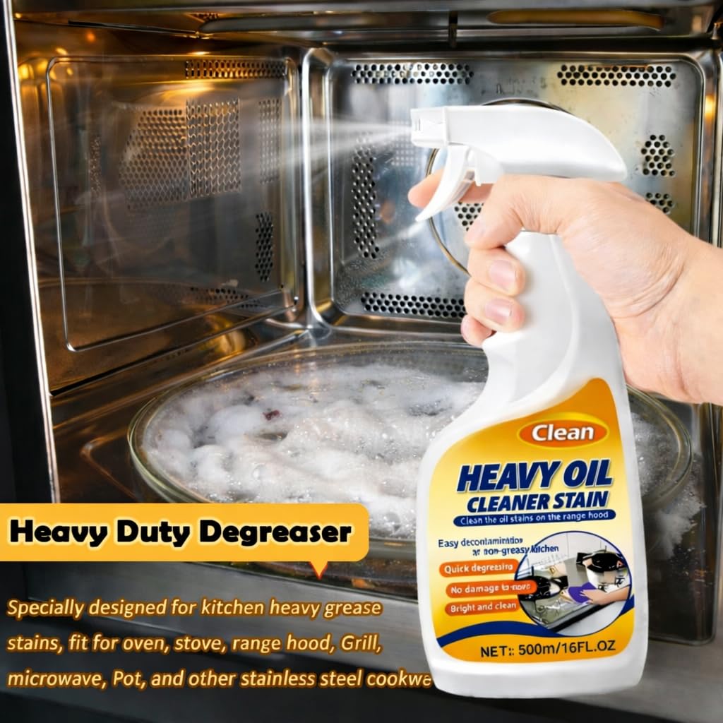 TIEDXIOY Heavy-Duty Degreaser, Stainless Steel Cleaner, Kitchen Appliances Cleaning Spray Remove Oil Dirt, Grime, and Grease for Oven, Microwave