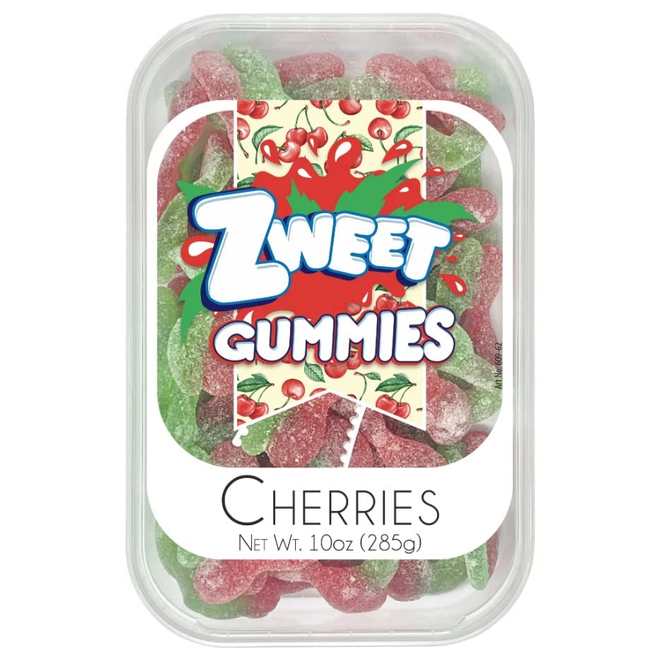 Zweet Gummy Sour Cherries - 10 oz. Tub