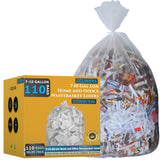 7-10 Gallon Clear Garbage Bags (110 Bags) 29" x 24" Extra Large Medium Kitchen Trash Bags Paper Shredder Bags Can Liners for Home and Office Bins, 110