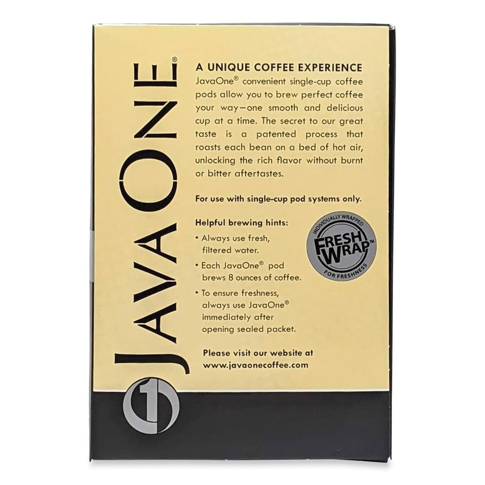 Java One 70400 Coffee Pods, French Vanilla, Single Cup, 14/Box