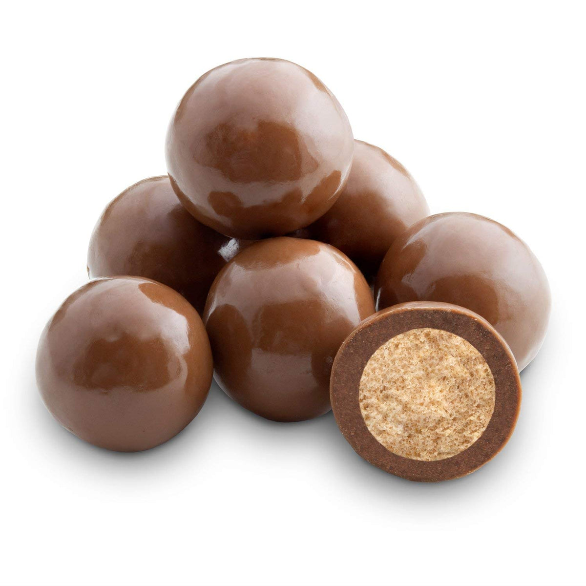 Dulcefina chocolate and Sweets, Milk Choc Skinny Dipper Malt Balls (Single Dipped) (2 Lbs)