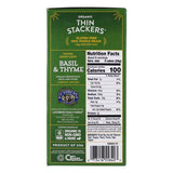 Lundberg Organic Thin Stackers, Basil & Thyme, 6 Oz, Gluten-Free, Vegan, Kosher, Usda Certified Organic, Non-Gmo Verified, Whole Grain Brown Rice, 6 Oz