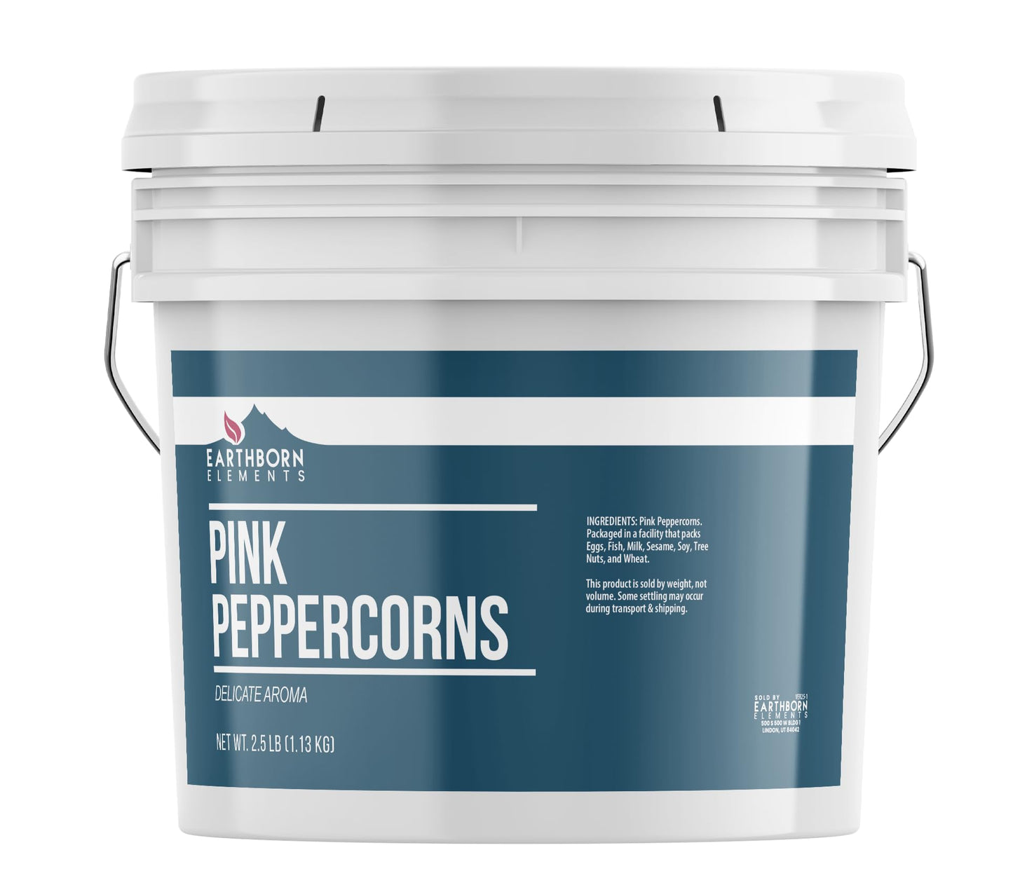 Earthborn Elements Pink Peppercorns 1 Gallon Bucket, Fruity & Spicy Taste, Piquant Flavor (40 Ounce)