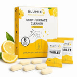 Blumix Multi-Surface Cleaner Refill Tablets - 6 Count | Fresh Lemon Scent | Eco-Friendly, Biodegradable, Plastic-Free Cleaning Refills for Spray