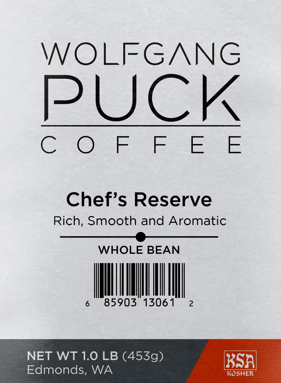 Wolfgang Puck Coffee, Chef's Reserve, Whole Bean Coffee, 1-Pounds, 3 Count