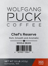 Wolfgang Puck Coffee, Chef's Reserve, Whole Bean Coffee, 1-Pounds, 3 Count