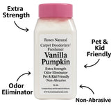Roses Natural Vanilla Pumpkin Carpet Deodorizer and Freshener, Extra Strength Odor Eliminator, Pet and Kid Friendly, Non-Abrasive, 16 oz