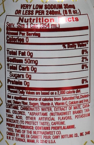 Materva Diet soda. 12 oz. cans. 6 pack