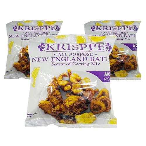 Krisppe All Purpose New England Style Batter Mix for Rhode Island Clam Cakes & Fritters (3 Pack)