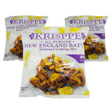 Krisppe All Purpose New England Style Batter Mix for Rhode Island Clam Cakes & Fritters (3 Pack)