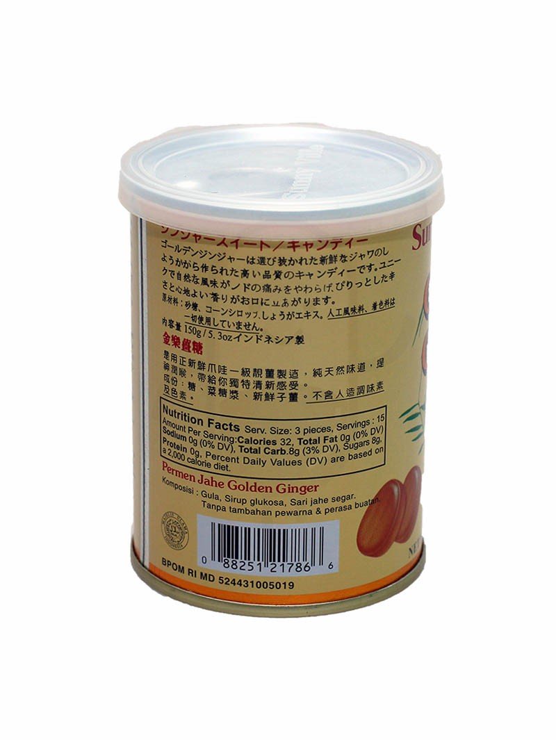 Sunny Ville Golden Ginger Herb Candy Mild, 150 Gram / 5.29 Oz