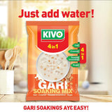KIVO 4 in 1 Gari Soaking Mix 125g Pack of 10