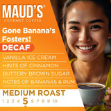 Maud's Decaf Banana Flavored Coffee Pods, 18 ct, Decaffeinated Medium Roast Flavored Coffee in Single Serve Pods - 100% Arabica Beans, Compatible