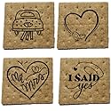 Graham Crackers | Individually Wrapped | 24 x 2 sets = 48 units | Printed designs | Ready for S'mores or Snacks (WEDDING)