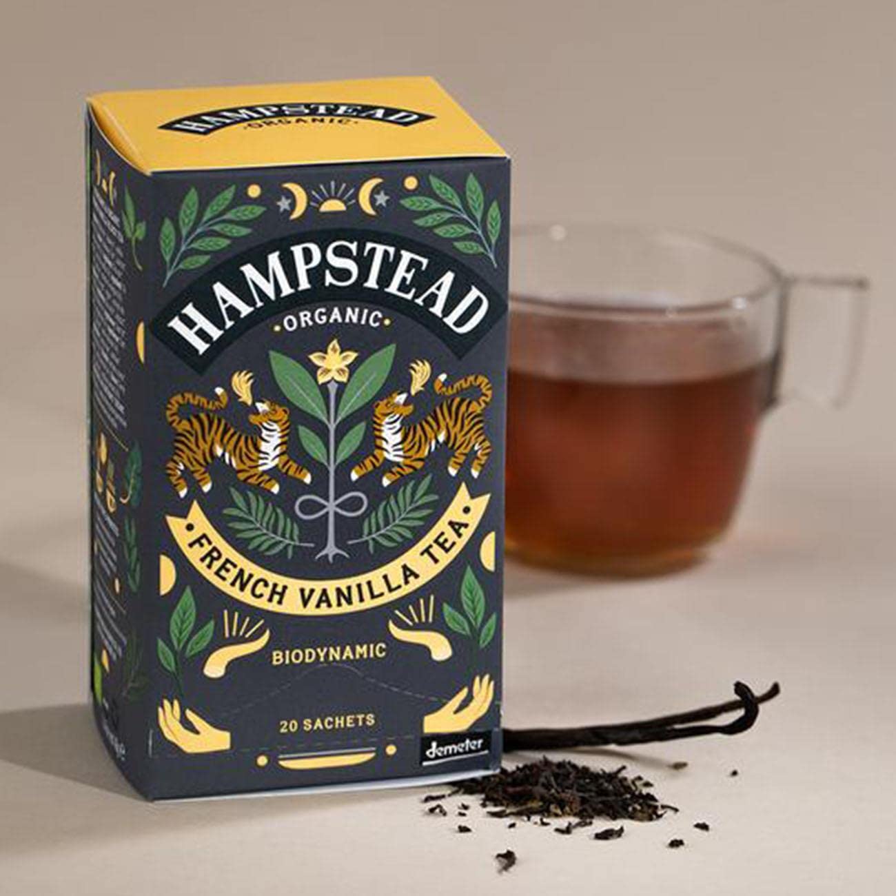 Hampstead Tea Organic Black Vanilla Tea (20 Sachets/30g)