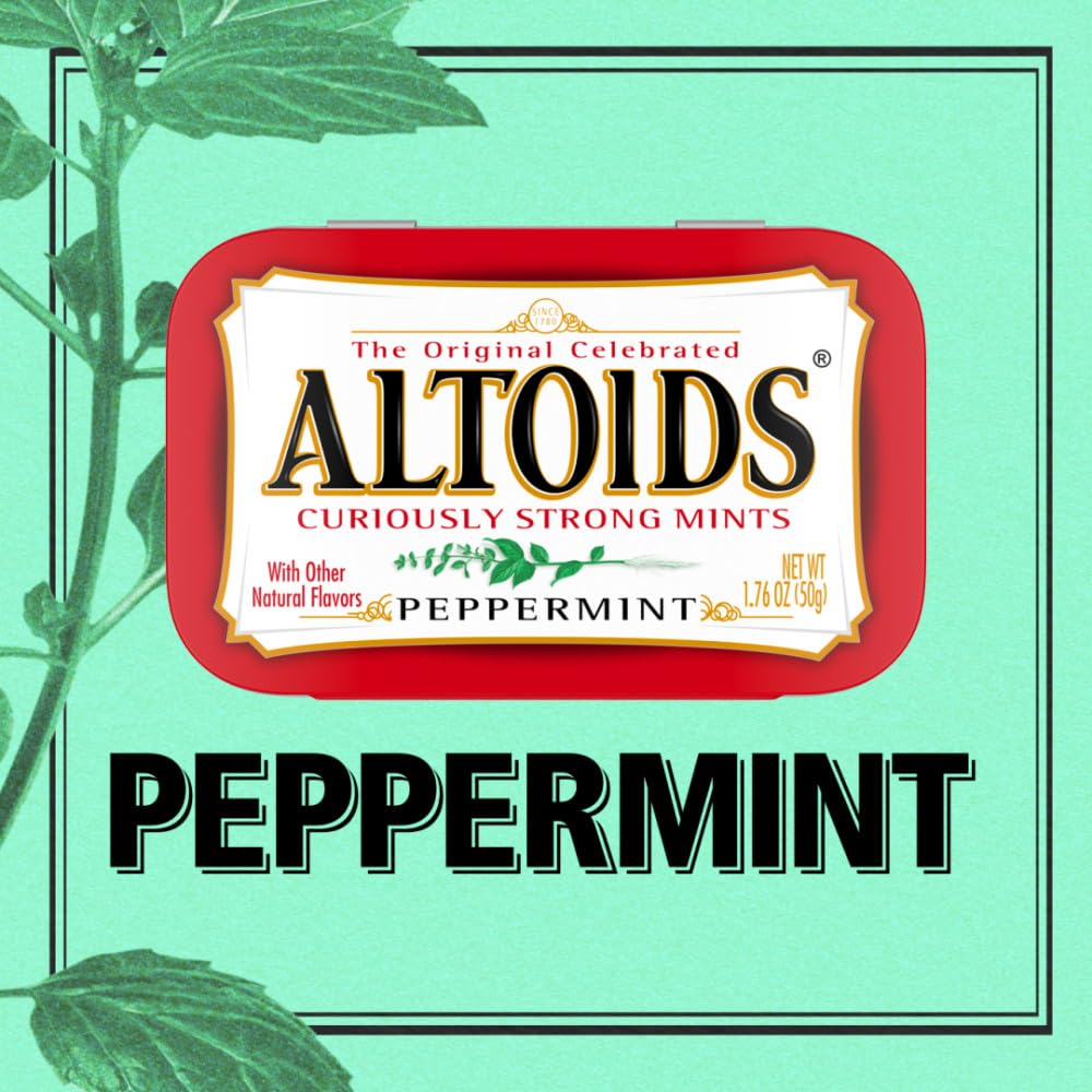 ALTOIDS Peppermint Breath Mint Tins, 3.52 Oz (Pack of 2)