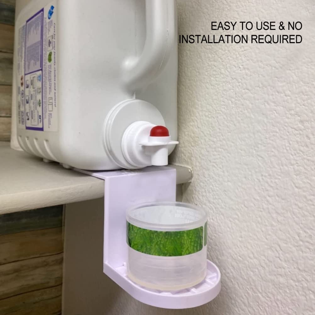 CeFurisy Laundry Detergent Holder, 2 Pack Tray Dispenser Detergent Cup Holder Drip Catcher Fit for Fabric Softener Liquid to Keep for Laundry Room