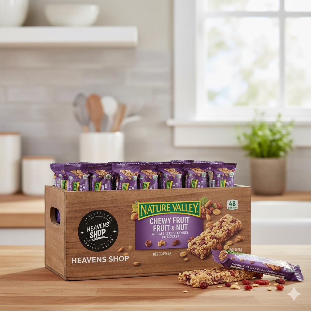 Nature-Valley Chewy Trail Mix Fruit & Nut Granola Bars, 48 Count, Soft Chewy Snack Bars, Made with Fruit Nuts, Individually Wrapped