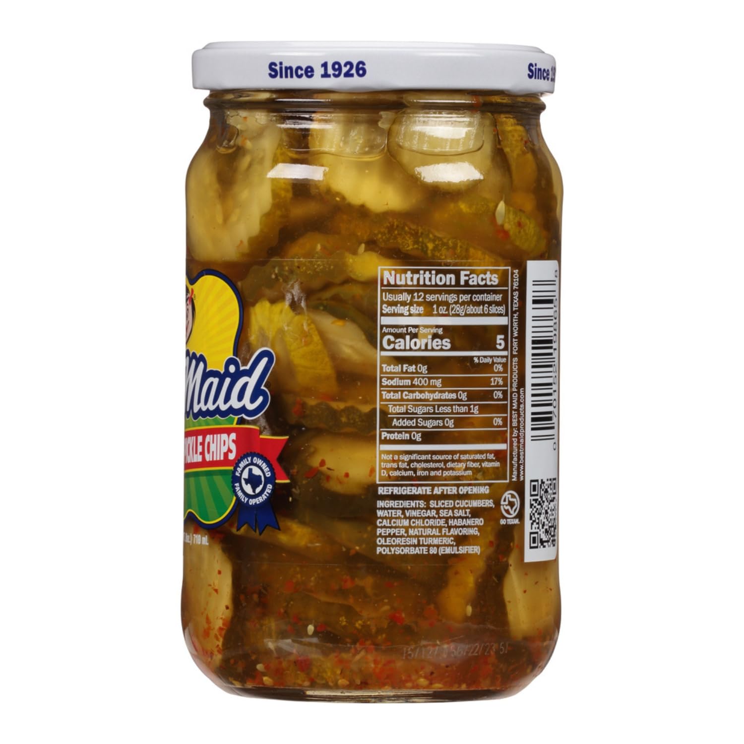 Best Maid Products - 24 Ounce Glass Jars Baby - Dill, Kosher, Hamburger Slices, Garlic Bites, Habanero Chips, & Xtreme Hot Pickles (2 Pack, Fresh Pack