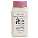 Roses Natural Clean Linen Carpet Deodorizer Powder - Pet Odor Eliminator & Carpet Freshener, Rugs & Upholstery, Natural Baking Soda Formula, Kid & Pet