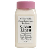 Roses Natural Clean Linen Carpet Deodorizer Powder - Pet Odor Eliminator & Carpet Freshener, Rugs & Upholstery, Natural Baking Soda Formula, Kid & Pet