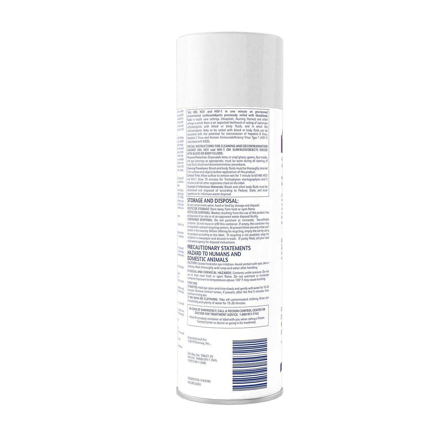 Diversey Envy Foaming Disinfectant Cleaner, Lavender Scent, 19 Oz Aerosol Spray