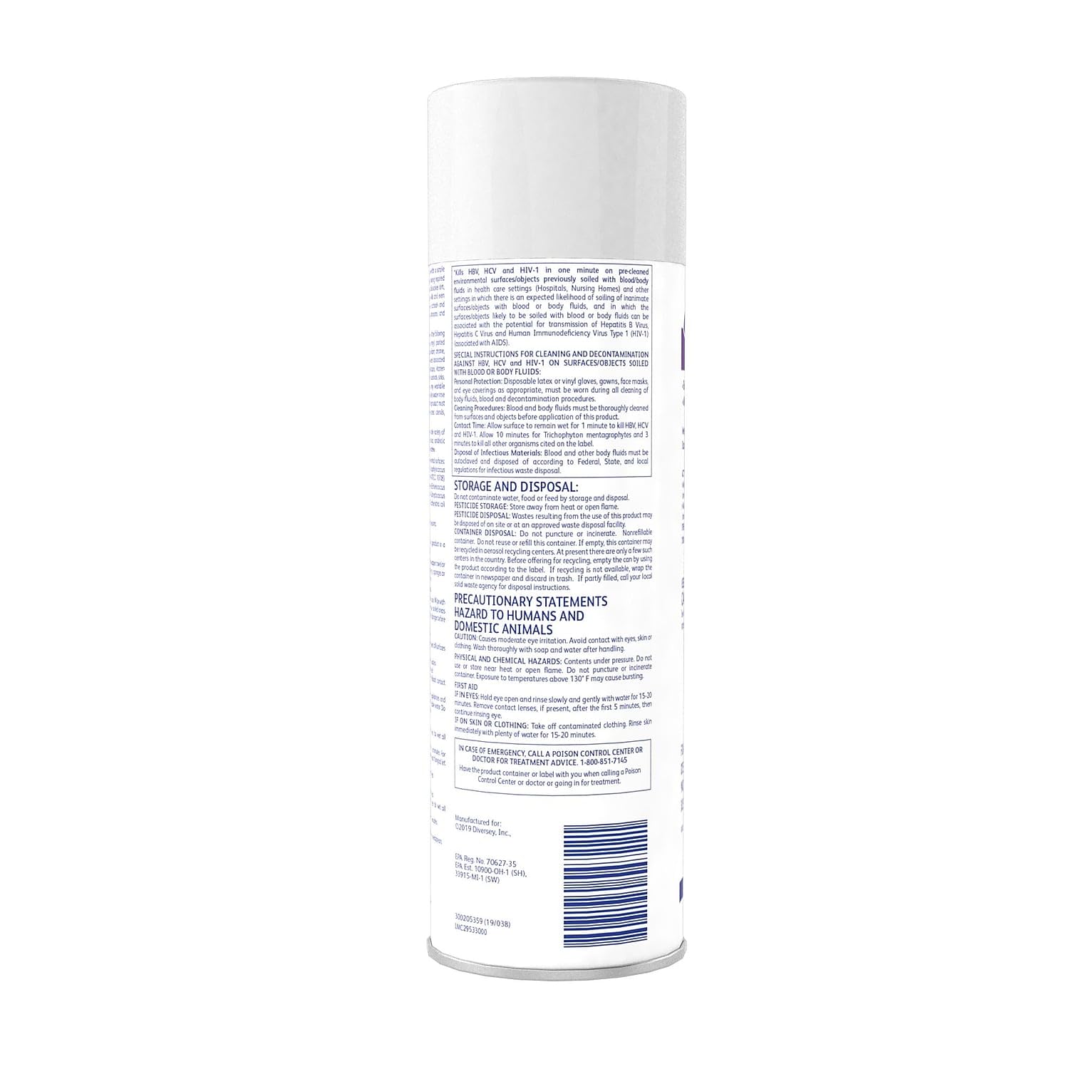 Diversey Envy Foaming Disinfectant Cleaner, Lavender Scent, 19 Oz Aerosol Spray